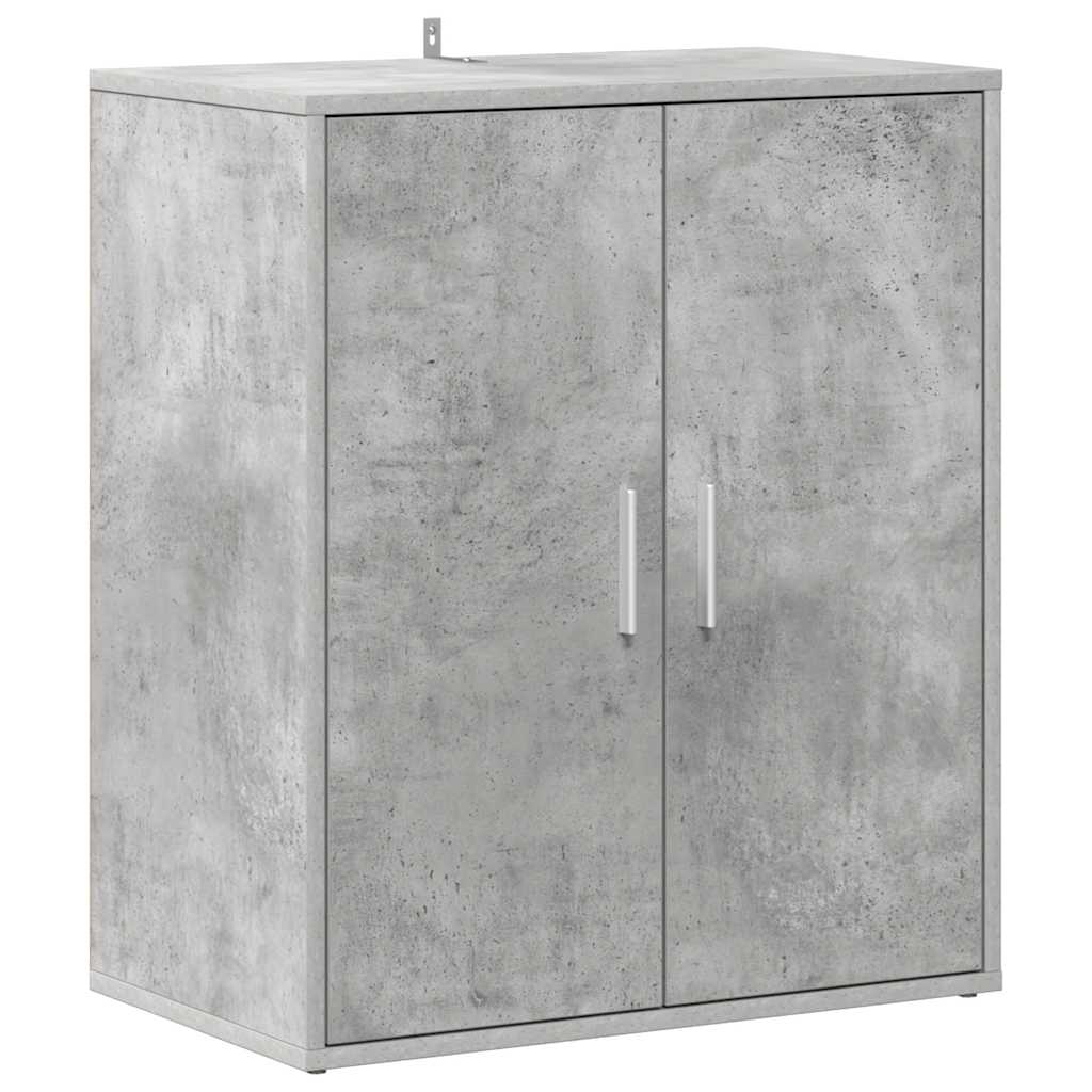 Skoskap betonggrå 60x35x70 cm konstruert tre
