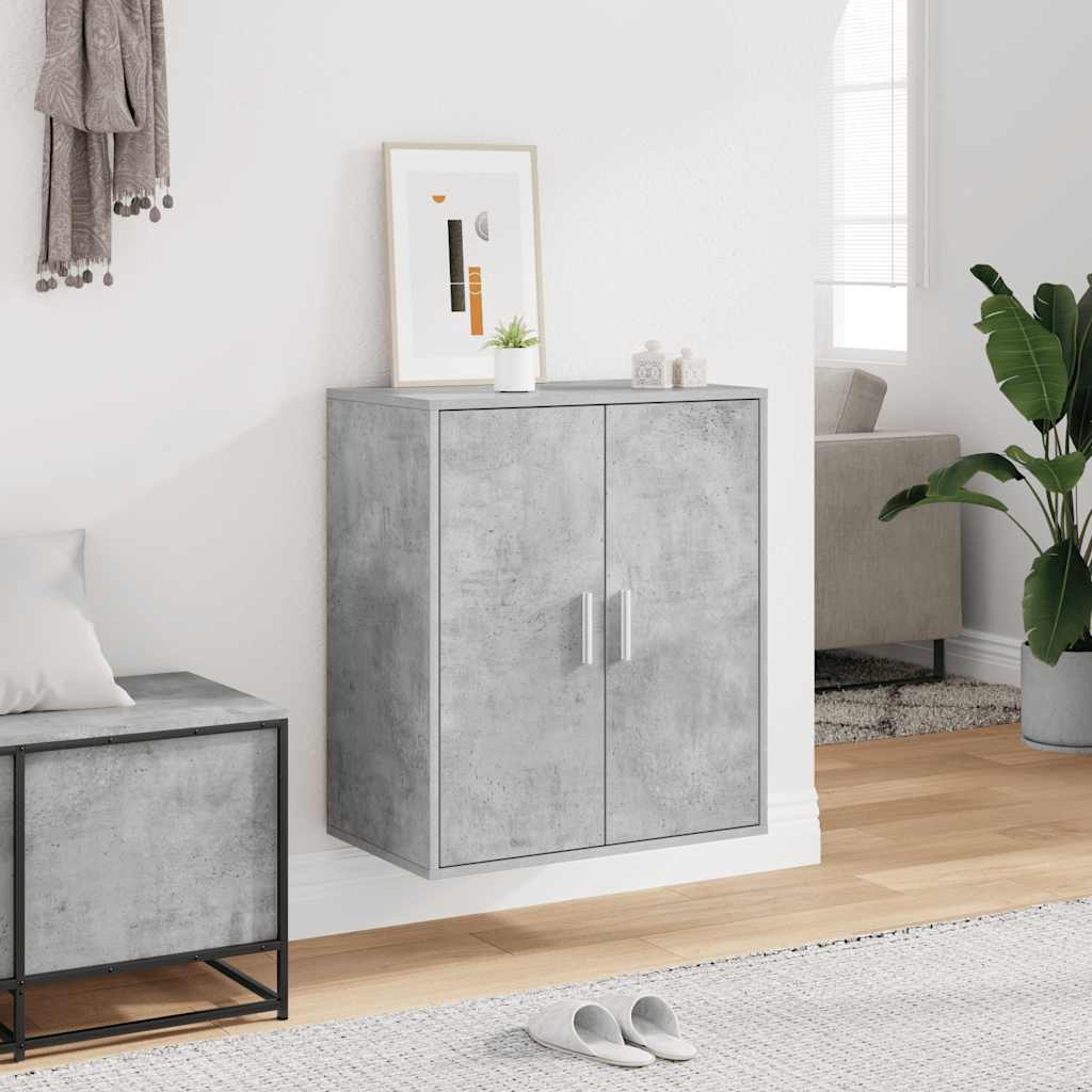 Skoskap betonggrå 60x35x70 cm konstruert tre