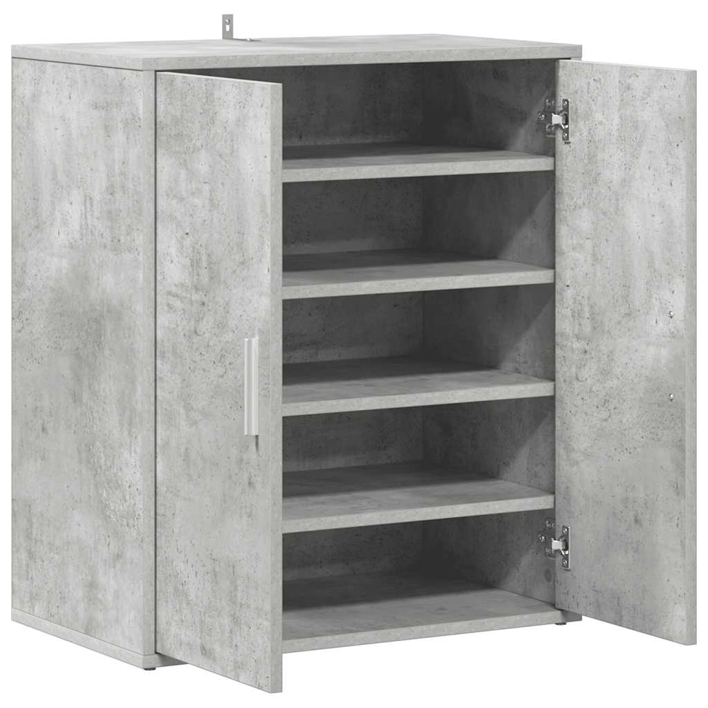 Skoskap betonggrå 60x35x70 cm konstruert tre