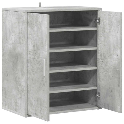 Skoskap betonggrå 60x35x70 cm konstruert tre