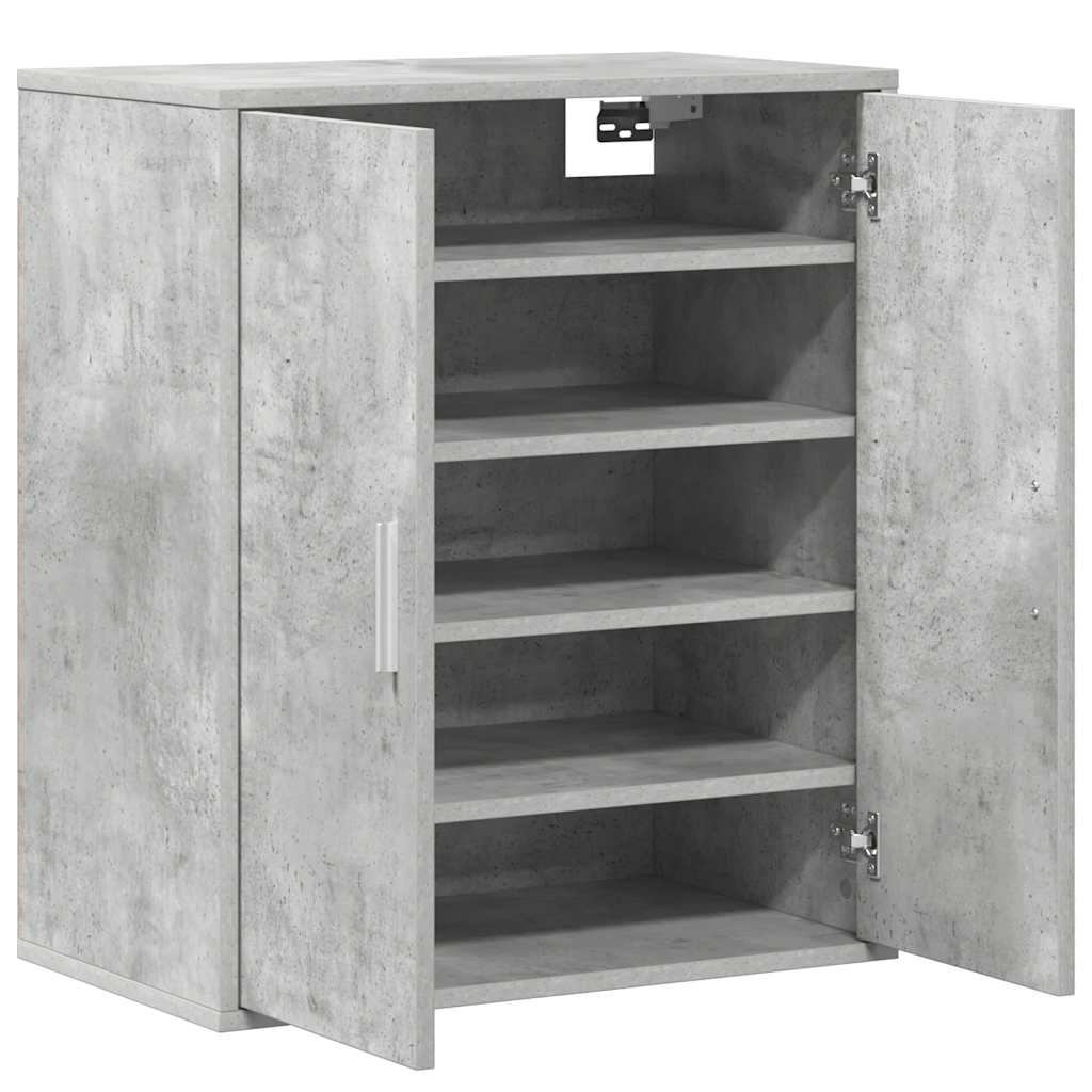 Skoskap betonggrå 60x35x70 cm konstruert tre
