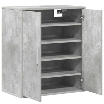 Skoskap betonggrå 60x35x70 cm konstruert tre