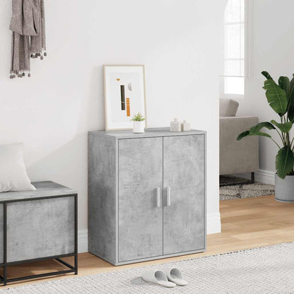 Skoskap betonggrå 60x35x70 cm konstruert tre