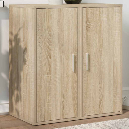 Skoskap svart 2 stk sonoma eik 32x35x70 cm sponplate
