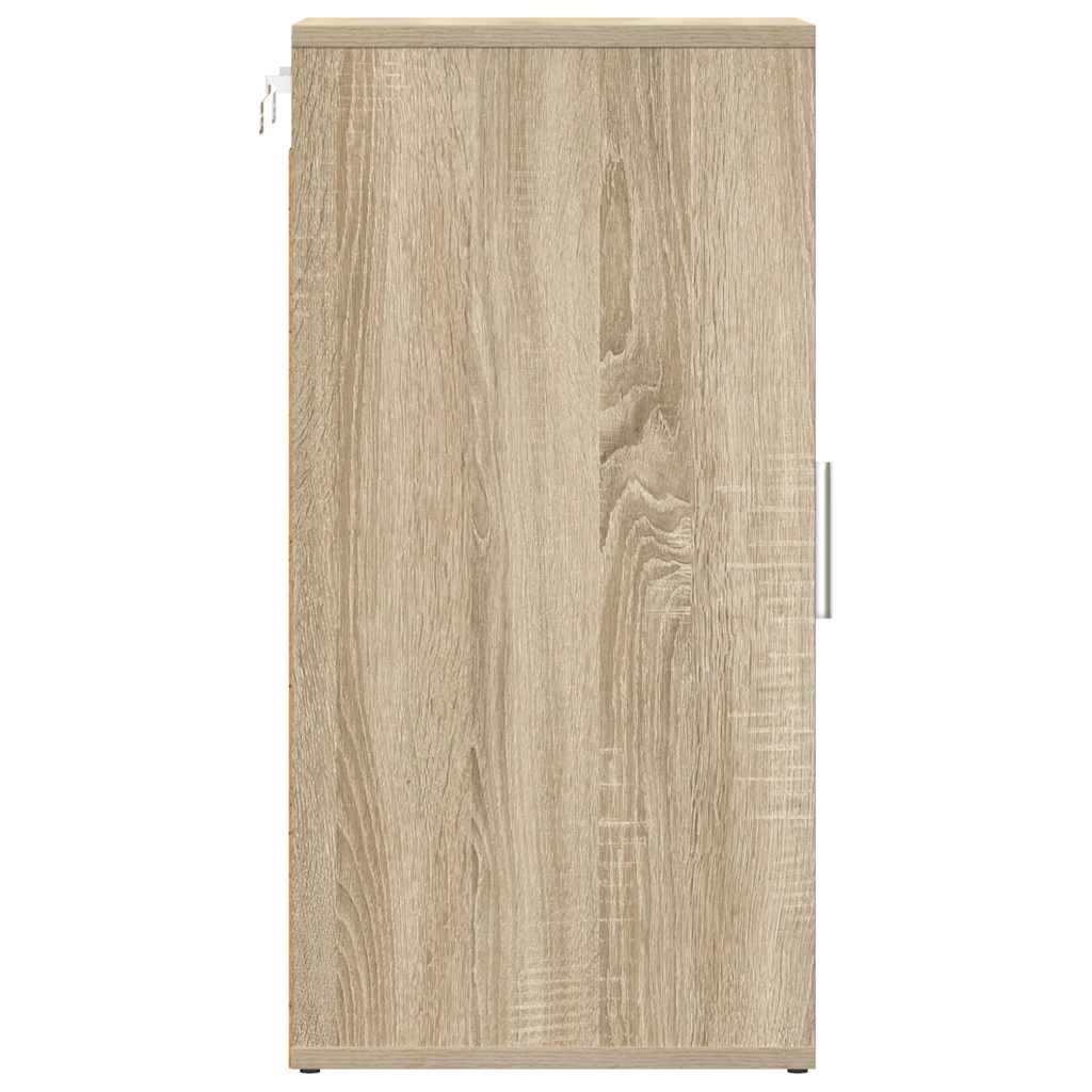 Skoskap svart 2 stk sonoma eik 32x35x70 cm sponplate