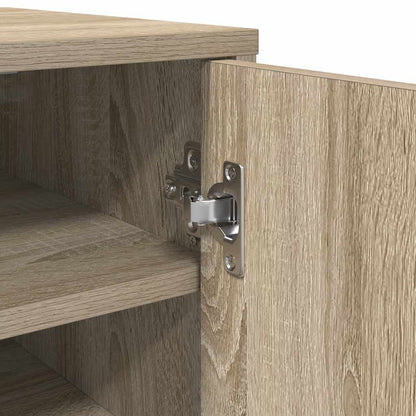 Skoskap svart 2 stk sonoma eik 32x35x70 cm sponplate