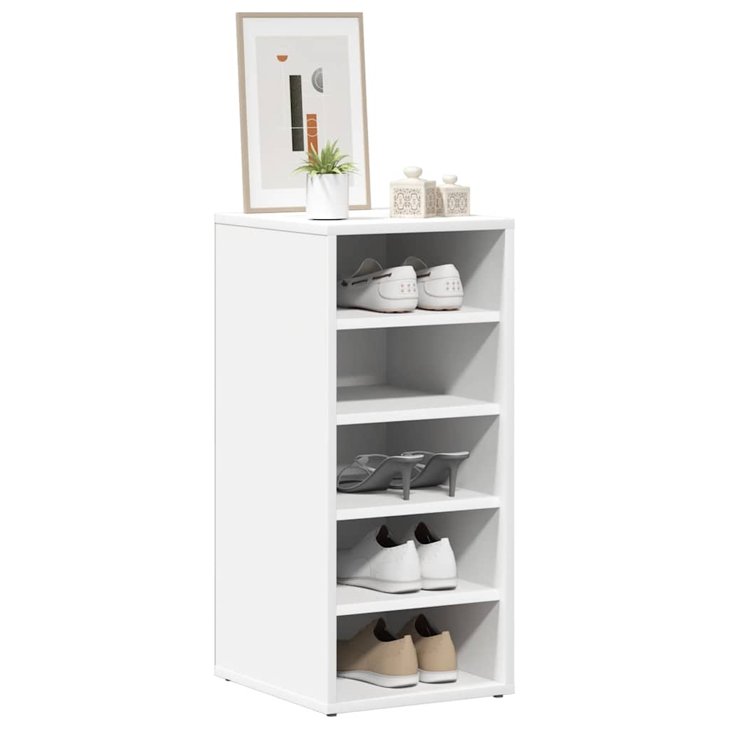 Skoskap hvit 2 stk 31,5x35x70 cm konstruert tre