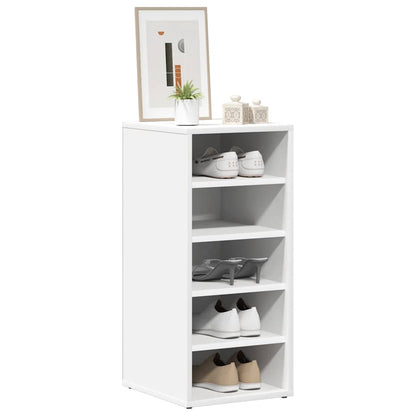 Skoskap hvit 2 stk 31,5x35x70 cm konstruert tre