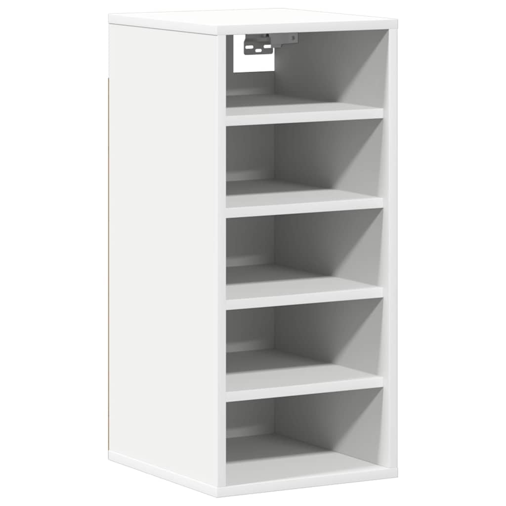 Skoskap hvit 2 stk 31,5x35x70 cm konstruert tre