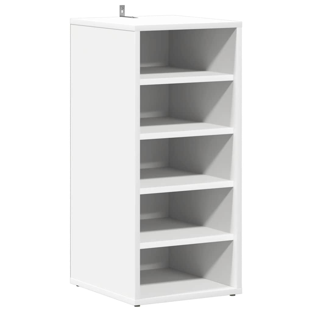 Skoskap hvit 2 stk 31,5x35x70 cm konstruert tre