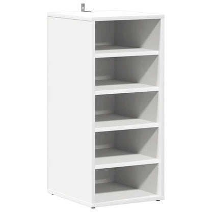 Skoskap hvit 2 stk 31,5x35x70 cm konstruert tre