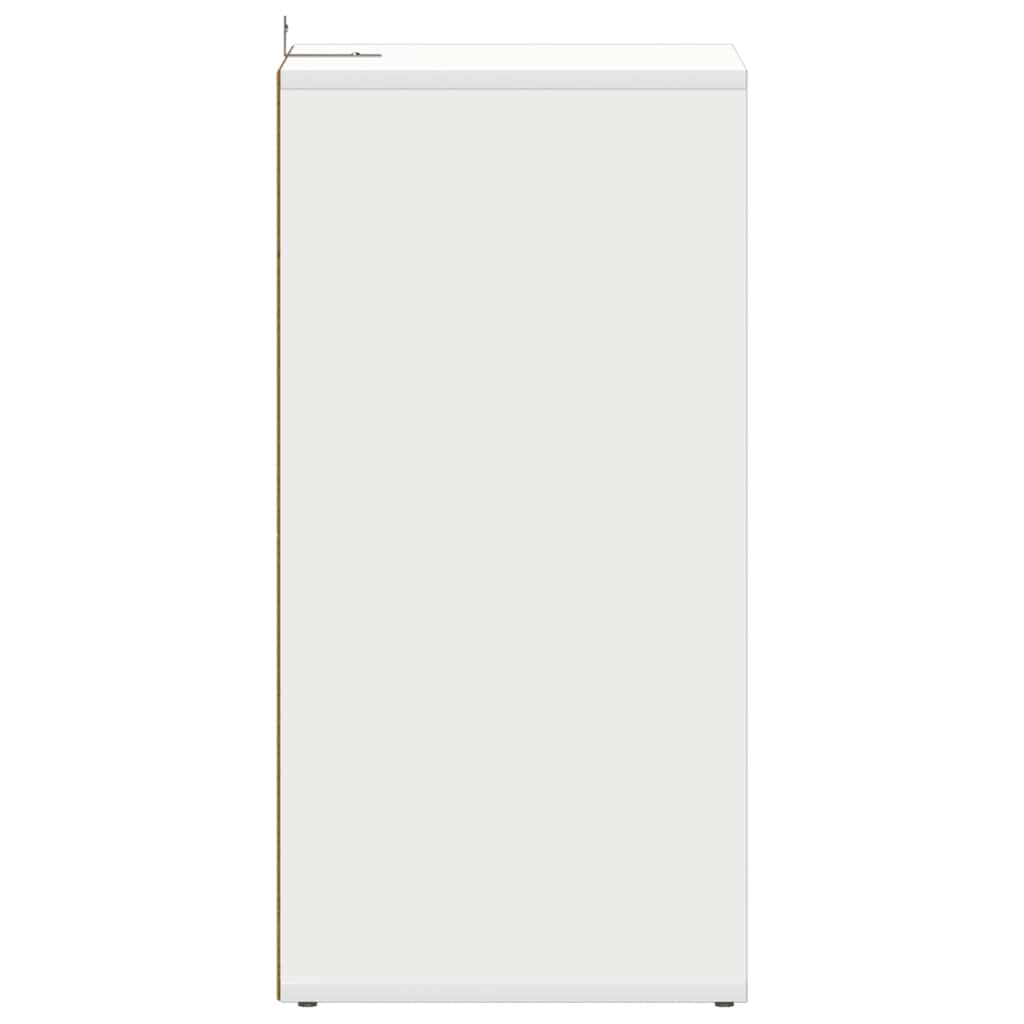 Skoskap hvit 2 stk 31,5x35x70 cm konstruert tre