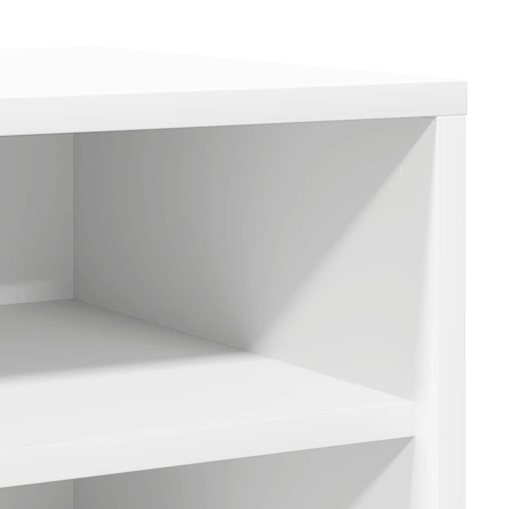 Skoskap hvit 2 stk 31,5x35x70 cm konstruert tre