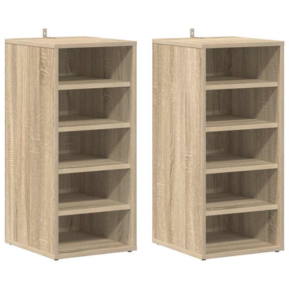 Skoskap sonoma eik 2 stk 31,5x35x70 cm konstruert tre
