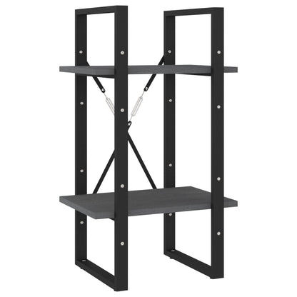 Bokhylle Grå 5 etasjer 40x30x175 cm heltre furu