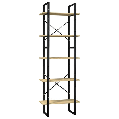 Bokhylle Tre 5 nivåer Brun 60x30x175 cm heltre furu
