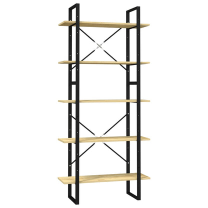 Bokhylle Tre 5 nivåer Brun 80x30x175 cm heltre furu