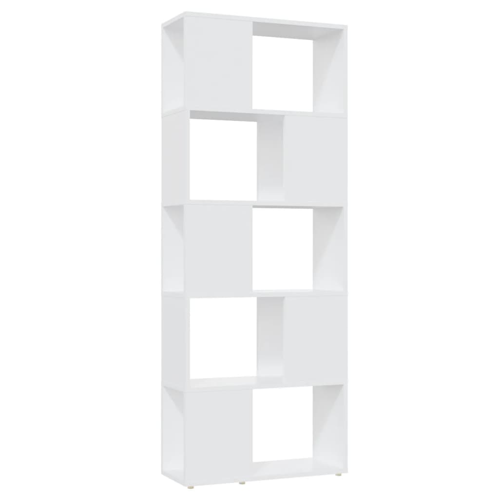 Bokhylle Hvit Romdeler 60x24x155 cm