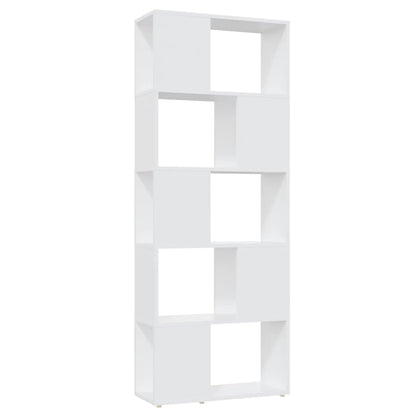 Bokhylle Hvit Romdeler 60x24x155 cm