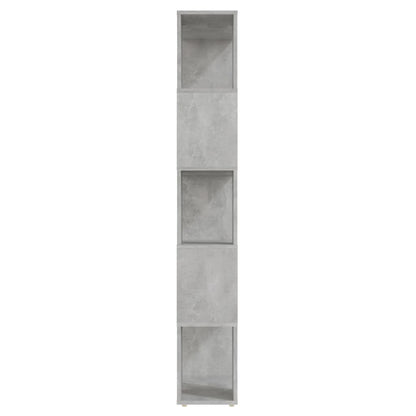 Bokhylle Betonggrå Romdeler 60x24x155 cm