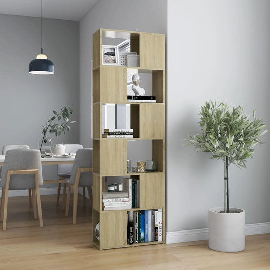 Bokhylle Sonoma Eik Romdeler 60x24x186 cm