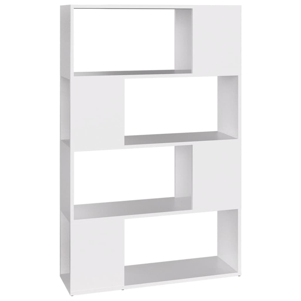 Bokhylle Hvit Romdeler 80x24x124,5 cm
