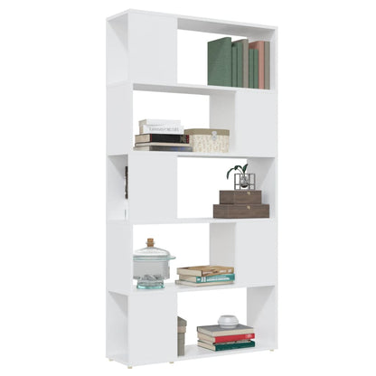 Bokhylle Hvit Romdeler 80x24x155 cm