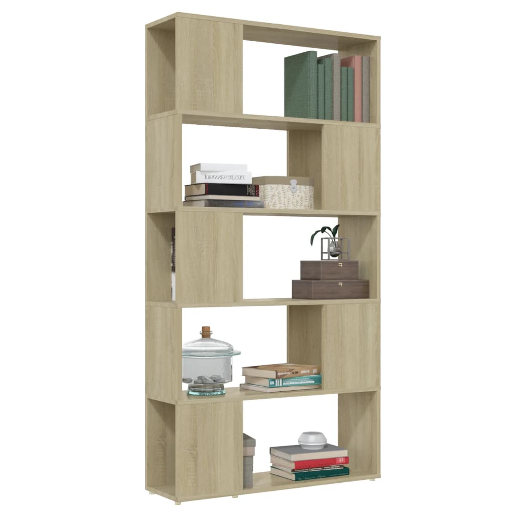 Bokhylle Sonoma Eik Romdeler 80x24x155 cm
