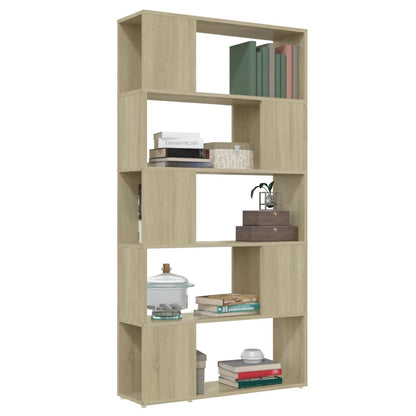 Bokhylle Sonoma Eik Romdeler 80x24x155 cm