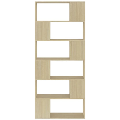 Bokhylle Sonoma Eik Romdeler 80x24x186 cm