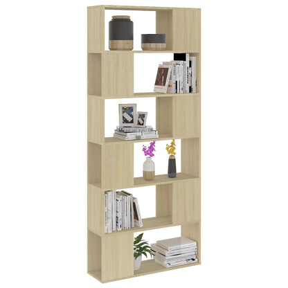 Bokhylle Sonoma Eik Romdeler 80x24x186 cm