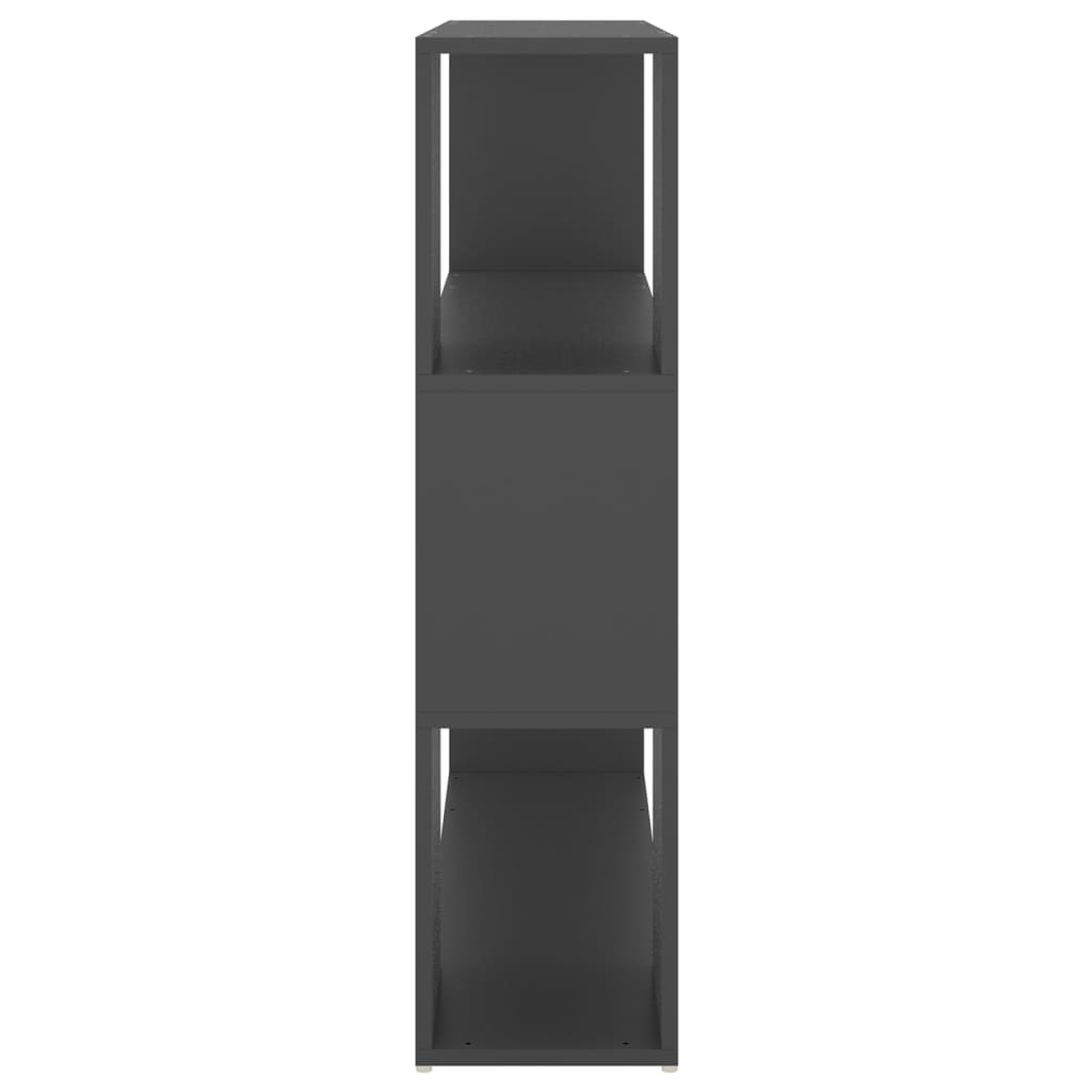 Bokhylle Grå Romdeler  100x24x94 cm sponplate