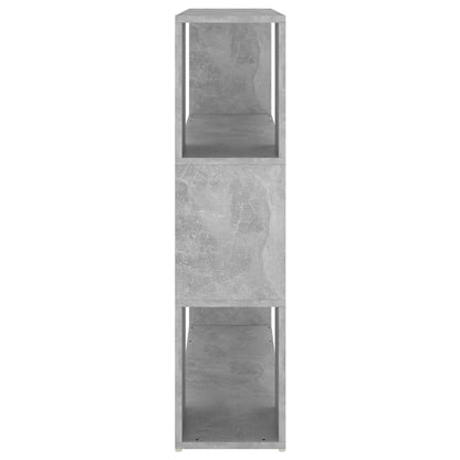 Bokhylle/romdeler betonggrå 100x24x94 cm sponplate