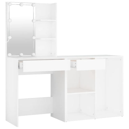 Sminkebord Hvit LED skap