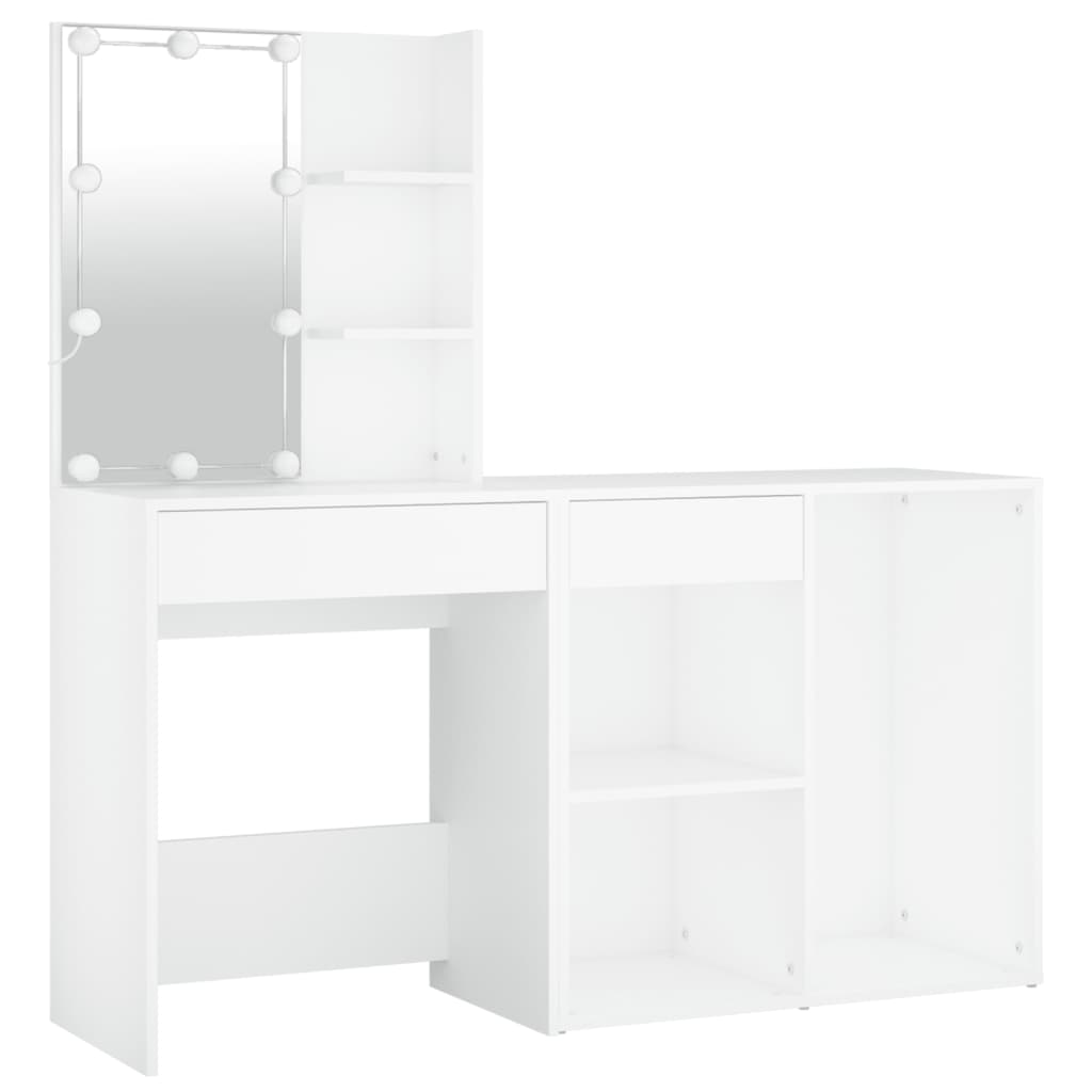 Sminkebord Hvit LED skap