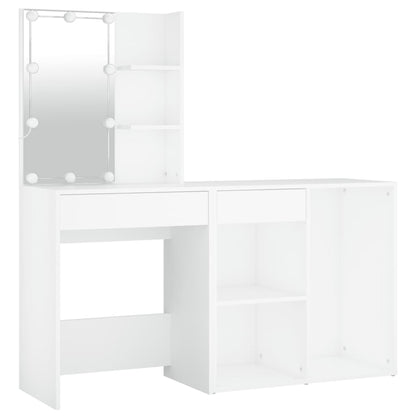 Sminkebord Hvit LED skap