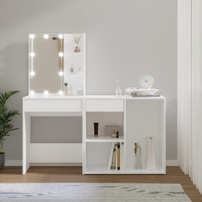 Sminkebord Hvit LED skap