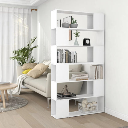 Bokhylle Hvit Romdeler 100x24x188 cm