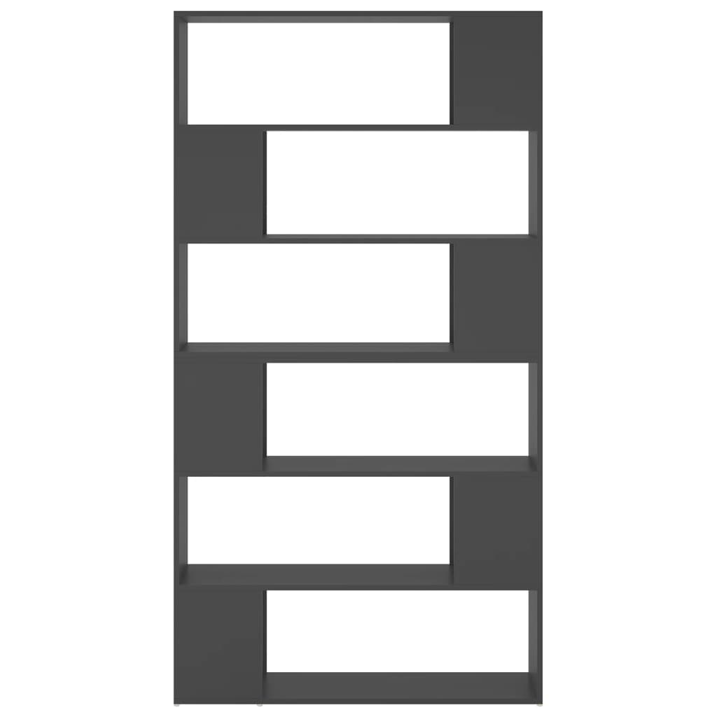 Bokhylle Grå Romdeler  100x24x188 cm