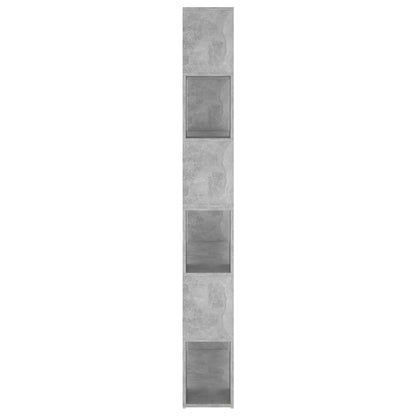 Bokhylle Betonggrå Romdeler 100x24x188 cm