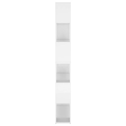 Bokhylle Høyglans Hvit Romdeler 100x24x188 cm