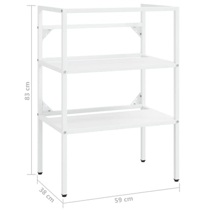 Baderomshylle Hvit 59x38x83 cm jern