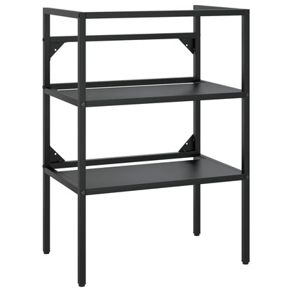 Baderomshylle Svart 59x38x83 cm jern