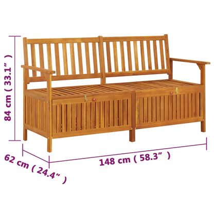 Hagebenk Tre Oppbevaringsbenk 148 cm heltre akasie