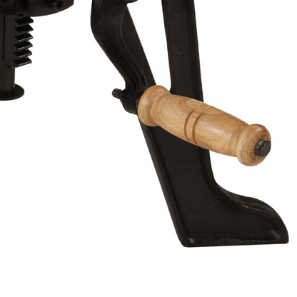 Sidebord DIV. 60x(42-62) cm heltre akasie og støpejern