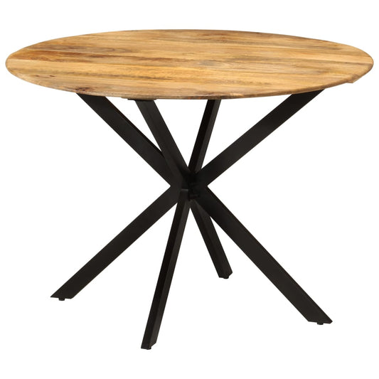 Spisebord Kjøkkenbord Ø110x78 cm heltre mango og stål