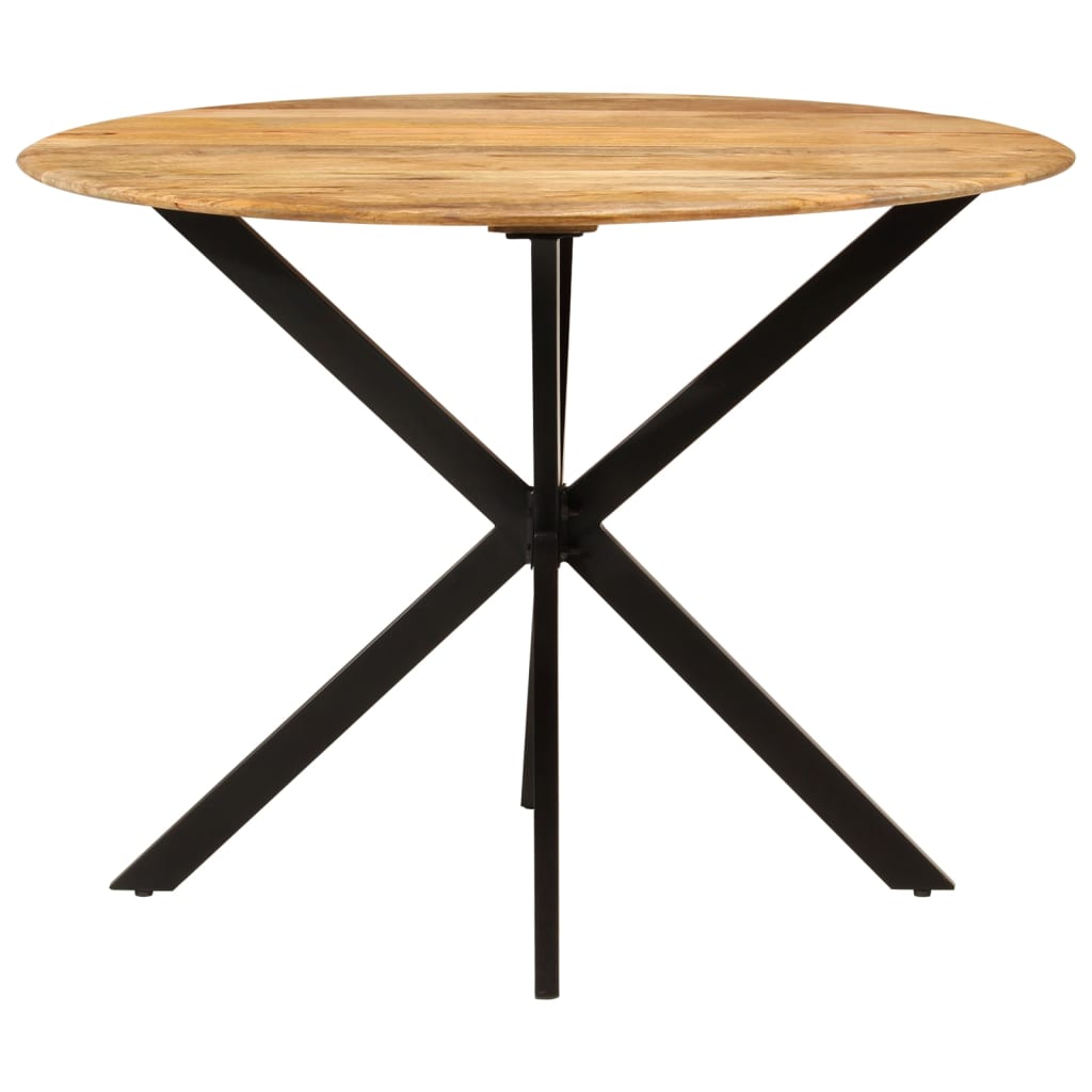 Spisebord Kjøkkenbord Ø110x78 cm heltre mango og stål