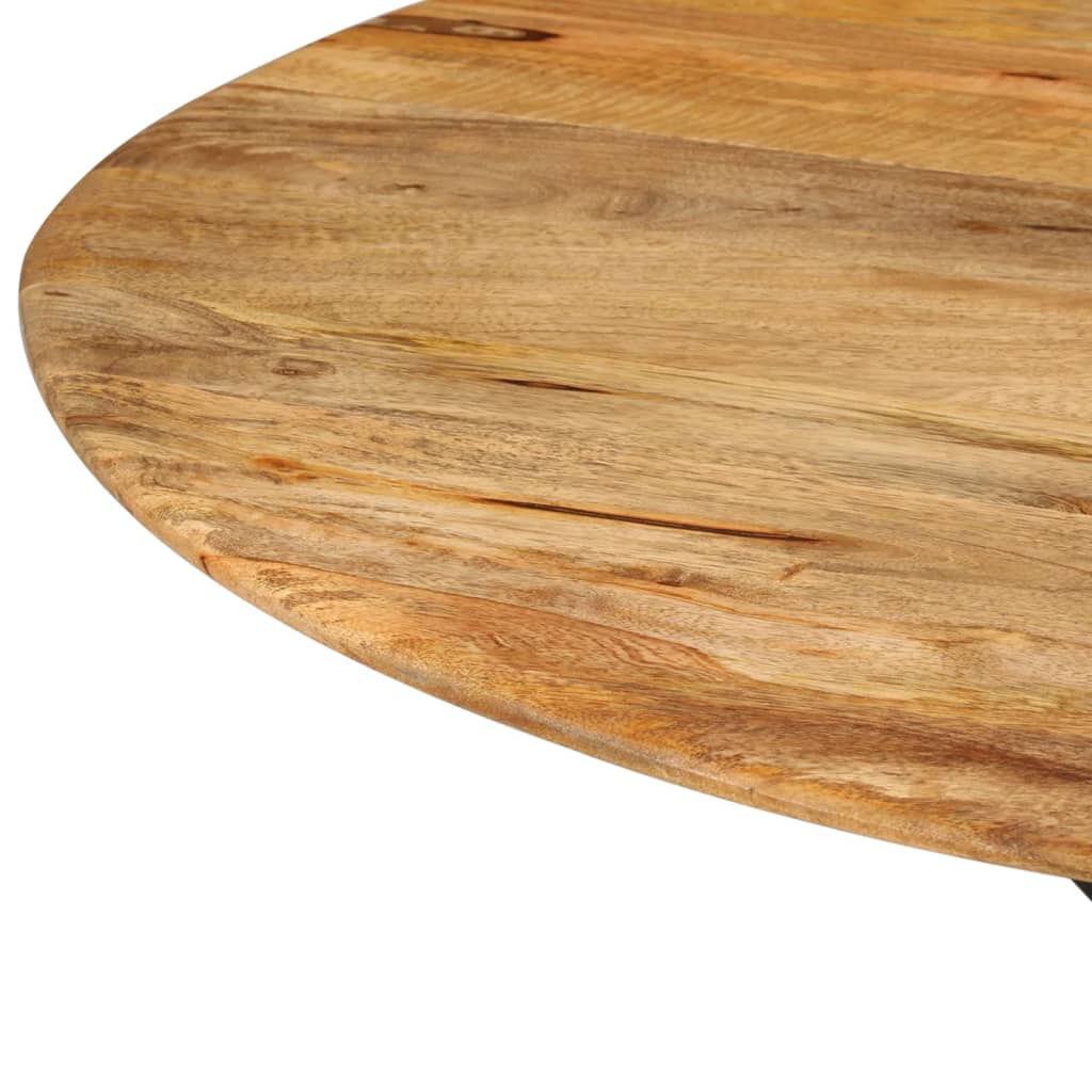 Spisebord Kjøkkenbord Ø110x78 cm heltre mango og stål