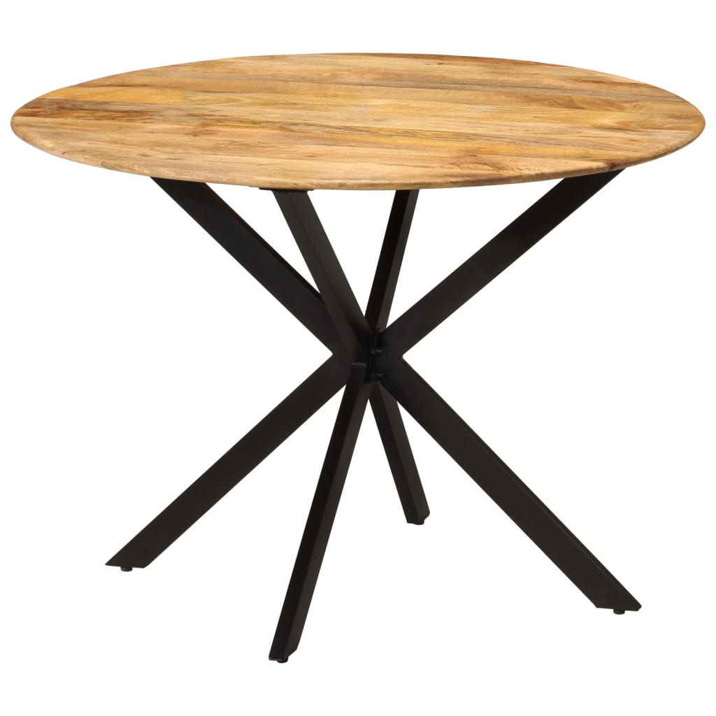 Spisebord Kjøkkenbord Ø110x78 cm heltre mango og stål