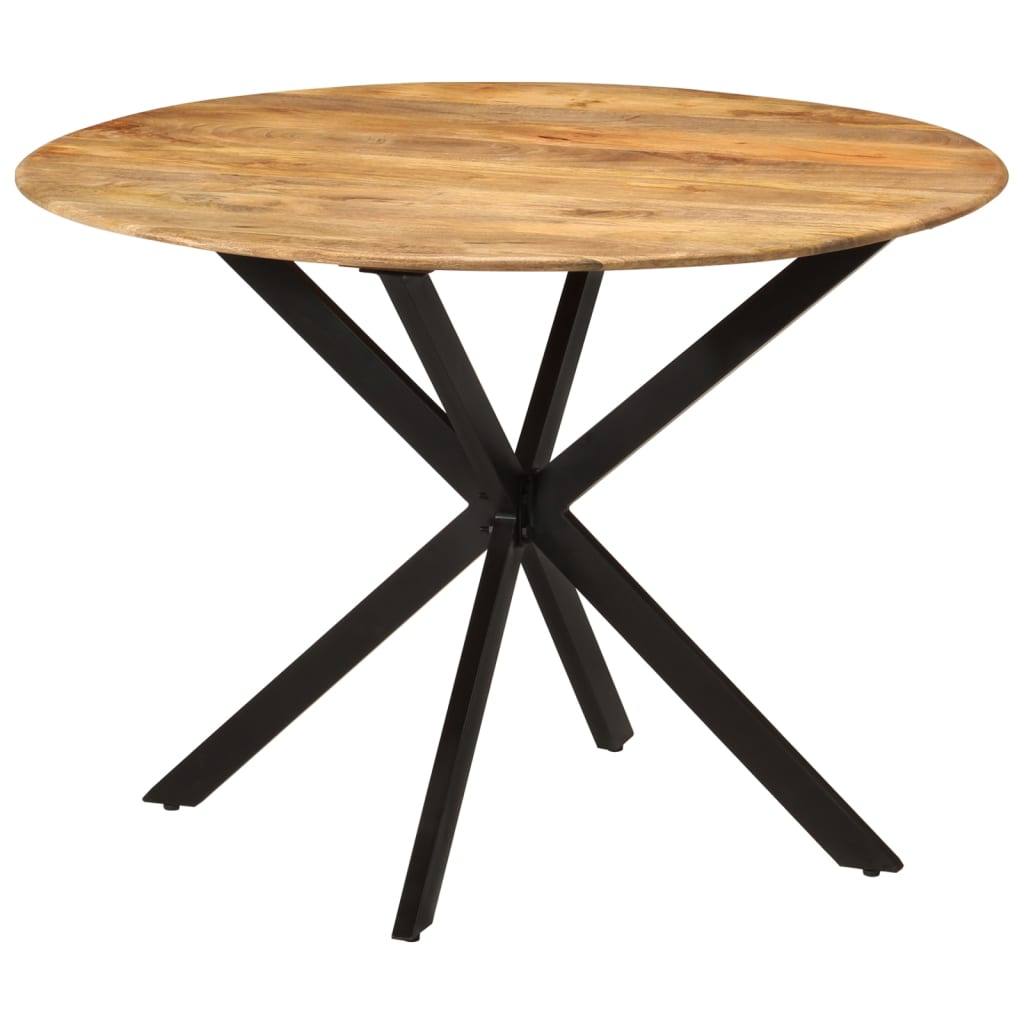 Spisebord Kjøkkenbord Ø110x78 cm heltre mango og stål